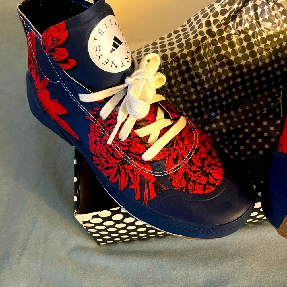 Adidas by Stella McCartney Red and Blue Athletic Shoes
